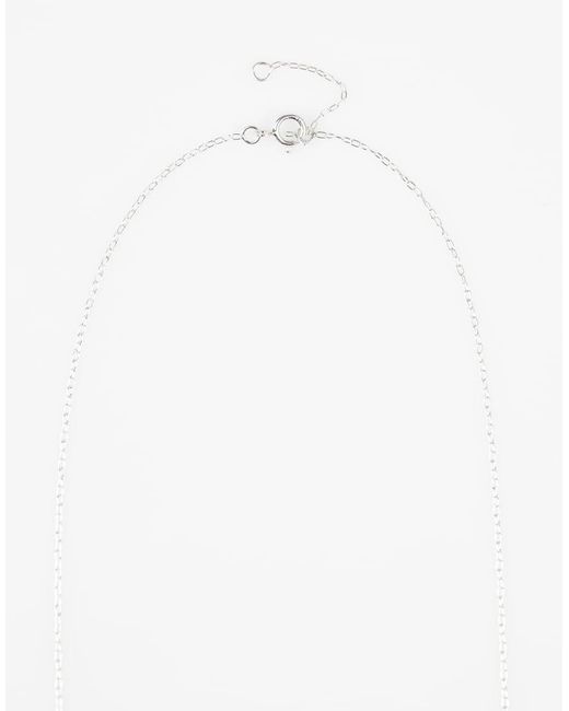 Collar Con Charm De Luna Creciente De Plata De Ley De Lovisa de color White