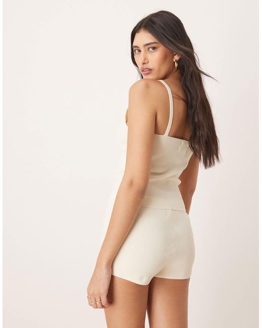 Caraco d'ensemble en maille compacte - babeurre ASOS en coloris Natural
