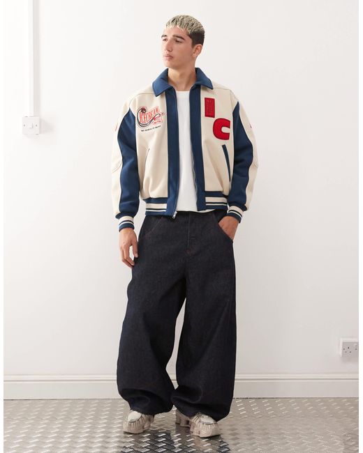 ICECREAM Red Ice Cream Checkout Varsity Jacket for men