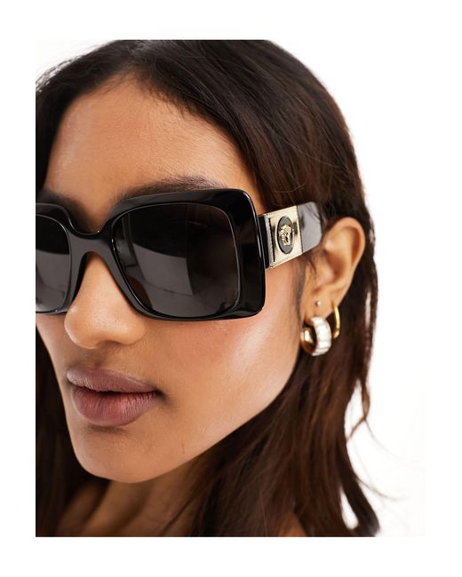 Black chunky outlet square sunglasses