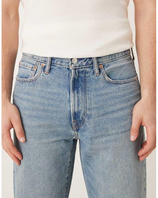 Abercrombie & Fitch Blue Straight Leg Jeans for men