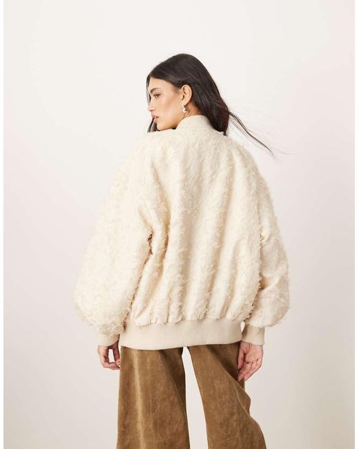 ARRANGE Oversized Bomberjack Met Textuur in het Natural