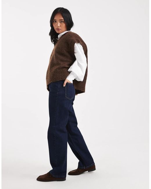 Jeans Dritti Lavaggio Indaco di Miss Selfridge in Blue