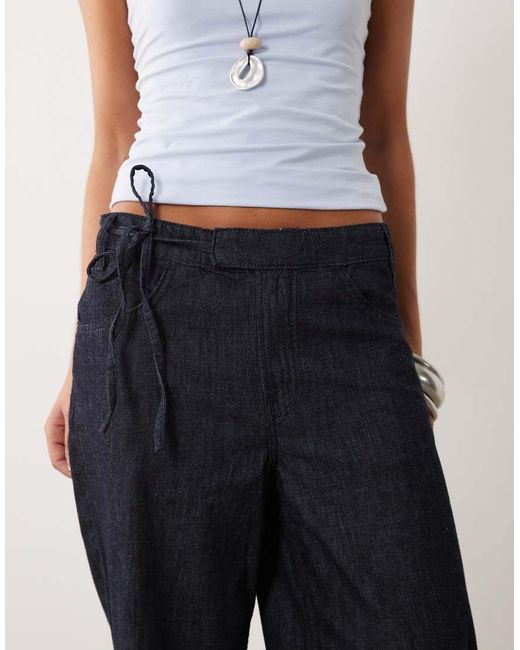 Mango Blue Claire Denim Trouser