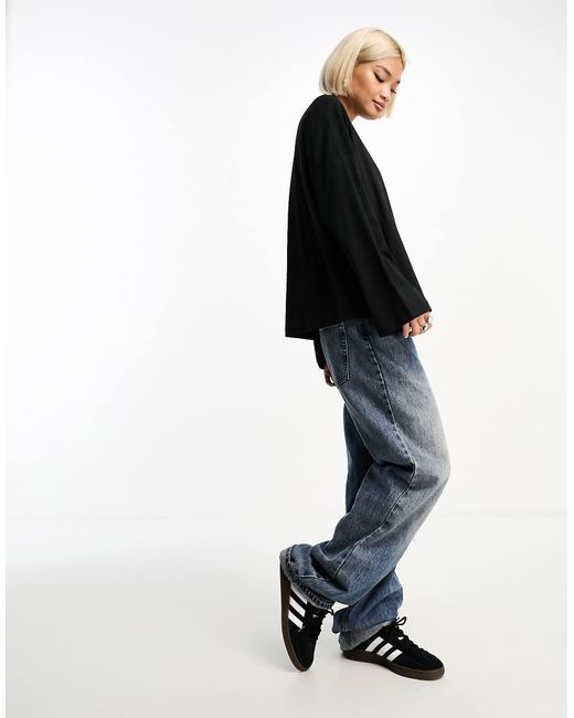 ONLY Black Oversized Long Sleeve T-Shirt