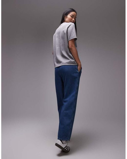 Pantalones De Estar Por Casa Azules De Pernera Ancha Con Lavado Medio De Denim De de ARKET de color Azul Lyst