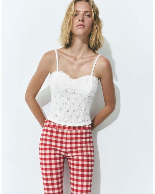 Pull&Bear White – trägeroberteil