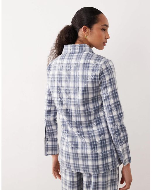 Ghospell Blue Maya Sequin Shirt