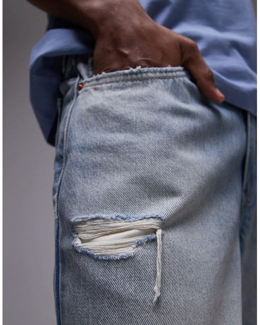 Levi's – 469 – locker geschnittene jeansshorts in Blue für Herren