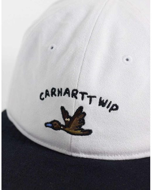 Carhartt White Animated Ducks Logo Cap With Contrast Peak