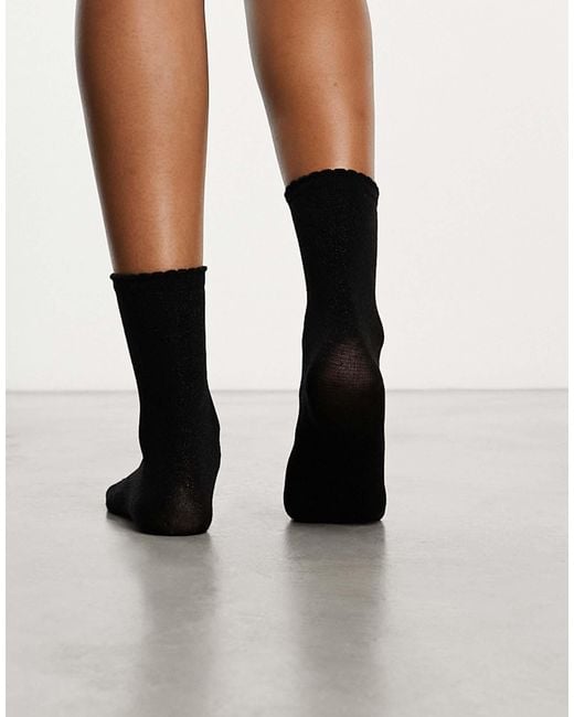 Pieces Black Glitter Socks