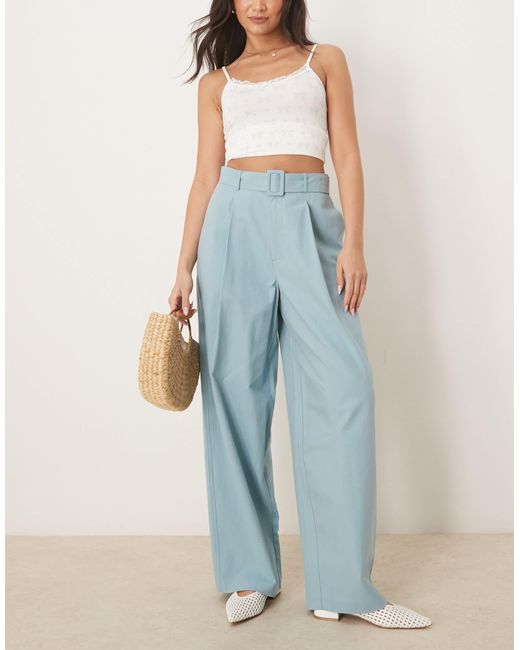 Pantalon bouffant épuré - turquoise ASOS en coloris Blue