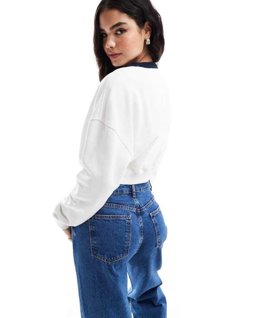 Felpa corta bianca new arrivals