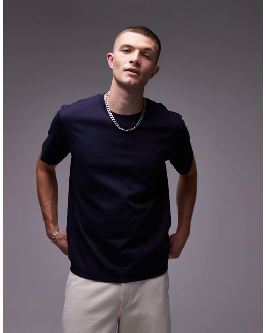 T-shirt en jersey épais - marine ARKET pour homme en coloris Blue