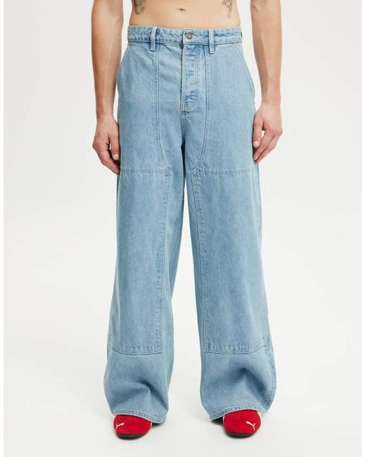 Cotton On Blue Cotton On Super Baggy Balloon Jean for men