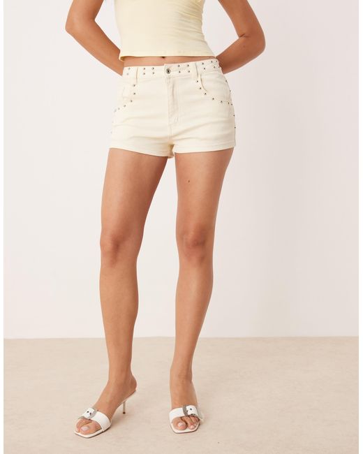 Never Fully Dressed Natural Studded Hot Pant