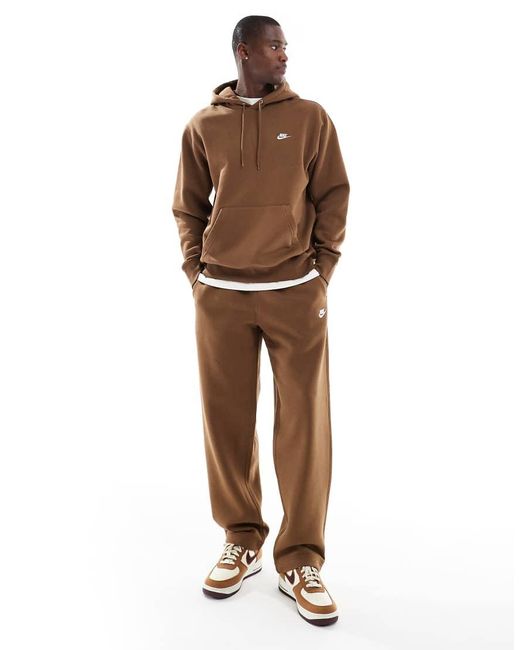 Nike Brown Club Hoodie for men
