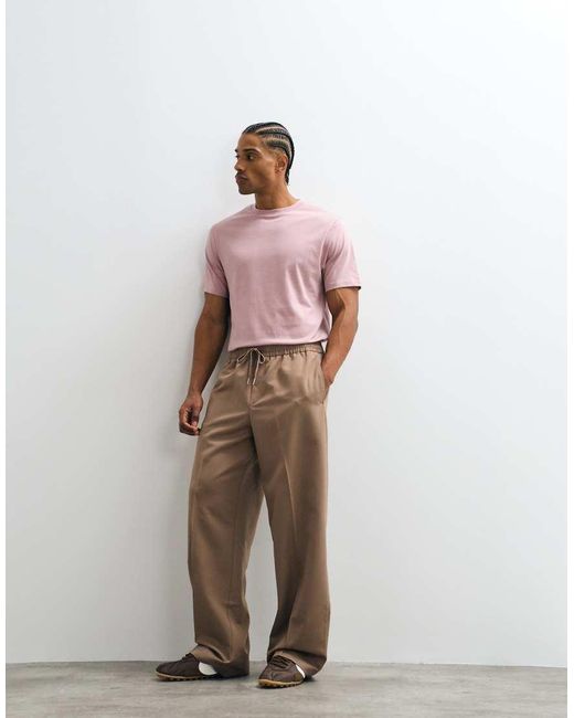 ASOS Pink Essentials Regular Fit T-Shirt for men