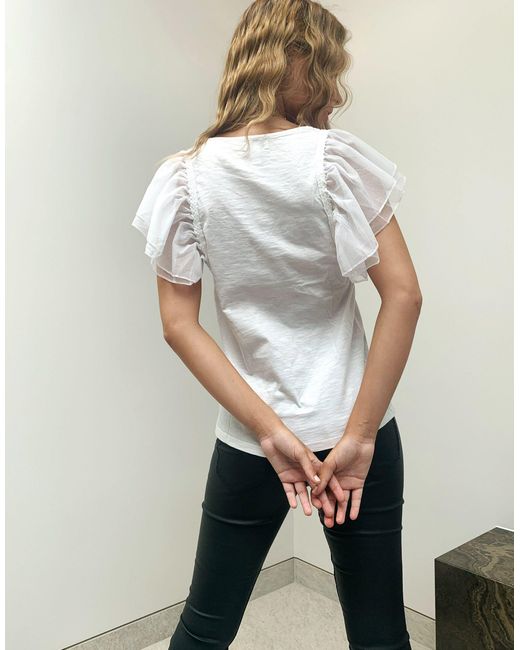 river island ruffle top