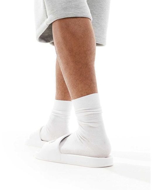 Jack & Jones White Pool Sliders for men