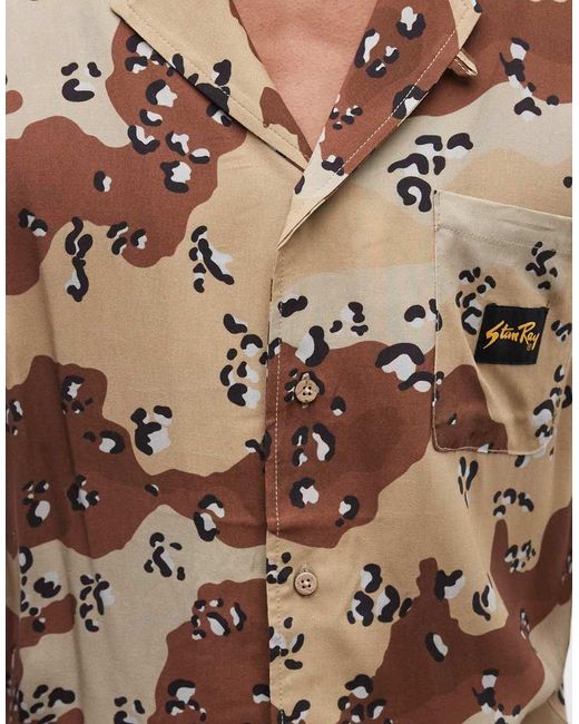 Stan Ray Brown Short Sleeve Camo Print Shirt for men
