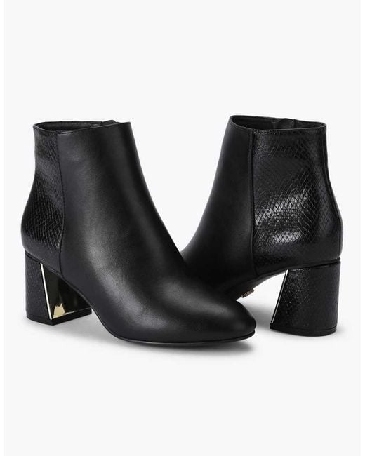 KG by Kurt Geiger Black Hazel Mid Ankle Boots