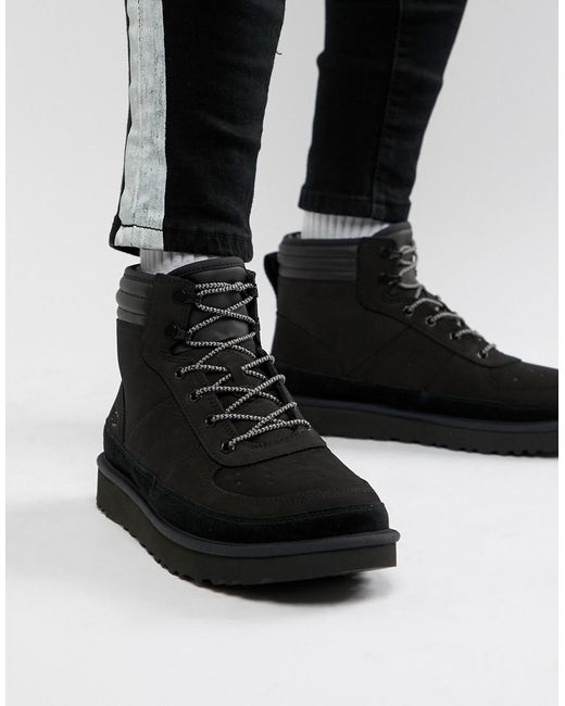 UGG Leather Highland Sport Treadlite Boots In Black for Men | Lyst Australia