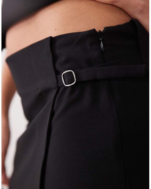 Mango Black Buckle Detail Mini Skort