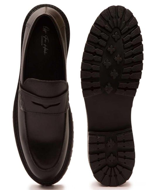 OFF THE HOOK Black Bowie Leather Elevated Loafer for men