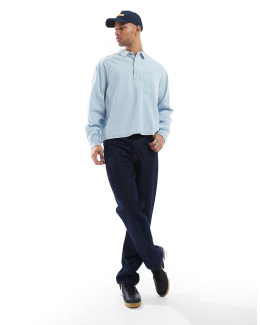 Camicia Oversize Squadrata di ASOS in Blue da Uomo