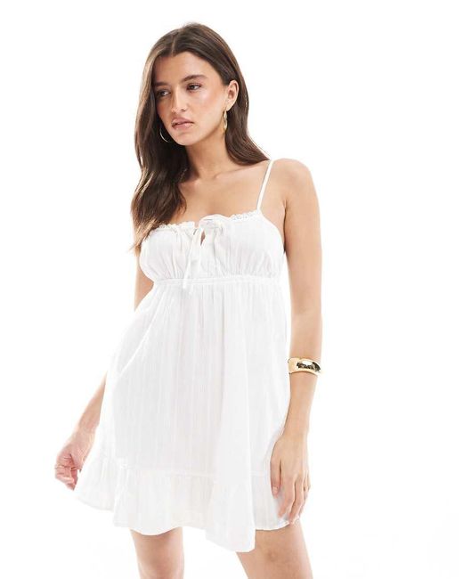 Cotton On White Serena Mini Sundress