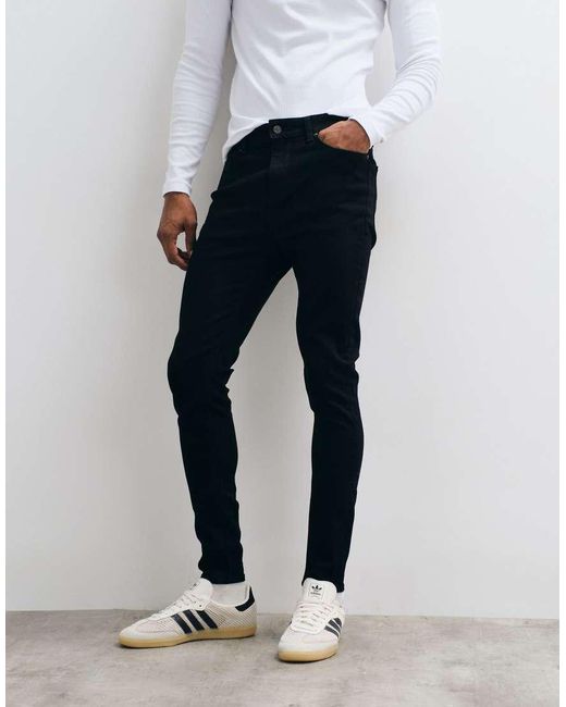 ASOS Black Super Skinny Jeans With Power Stretch for men