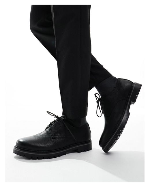 Schuh Black Paxton Chunky Lace Up Shoes for men