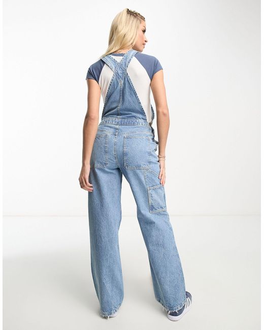 Asos design premaman - salopette di jeans medio di ASOS in Blu | Lyst