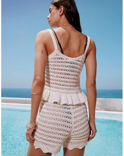 ASOS Gebreide Short Met Textuursteek in het Blue