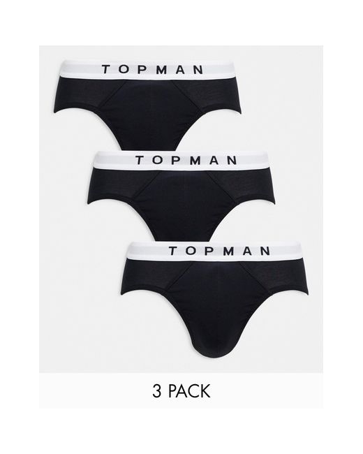 Topman Blue 3 Pack Briefs for men