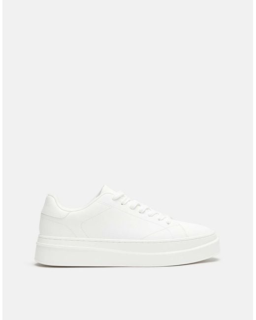 Pull&Bear – e sneaker mit dicker profilsohle in White für Herren