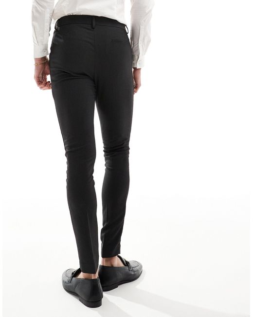 ASOS Black Super Skinny Suit Trouser for men