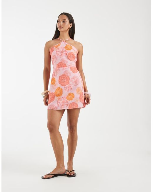Vero Moda Red Halter Mini Dress