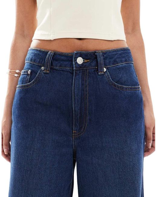 Jeans A Fondo Ampio Lavaggio Rinse Wash di ASOS in Blue