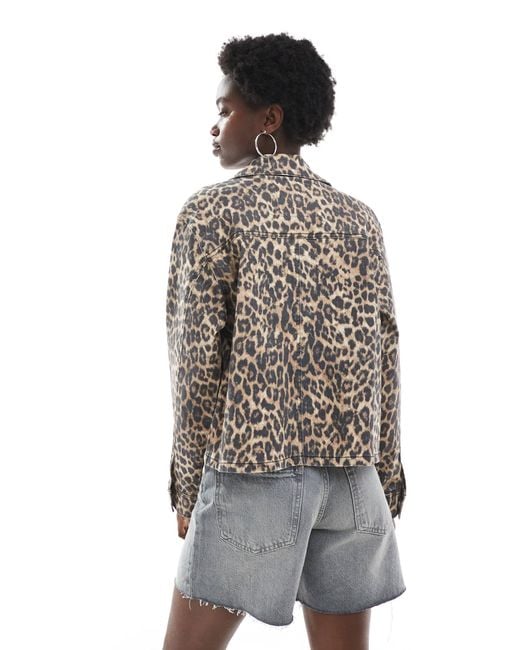JJXX Gray Leopard Shacket