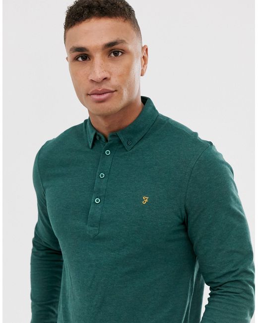farah long sleeve polo shirt