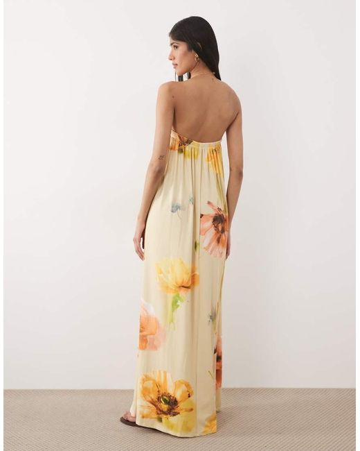 ASOS Natural Bandeau Maxi Dress