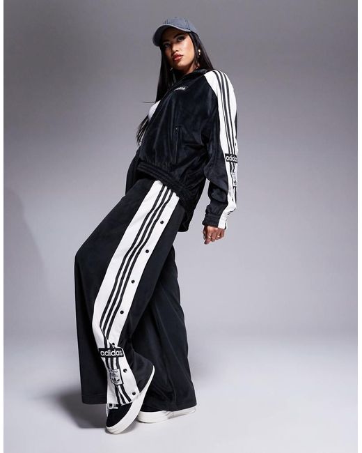 Adidas Originals Blue Adicolour Velour Track Pant