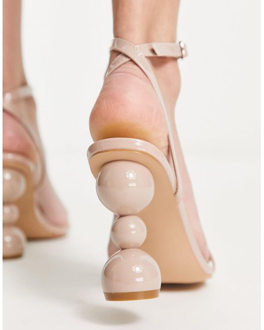 Raid Pink Ashby Sandals With Bubble Heel