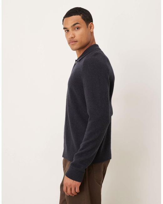 Gilet boutonné en pure laine à col polo ARKET pour homme en coloris Blue