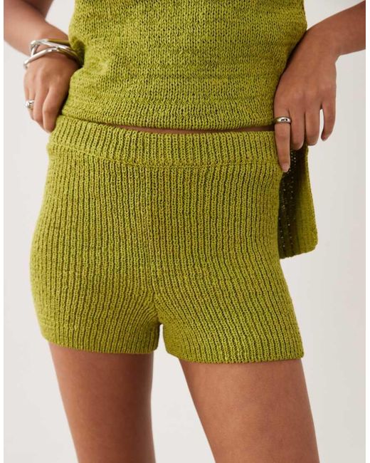 ASOS Green Tape Yarn Knit Shorts