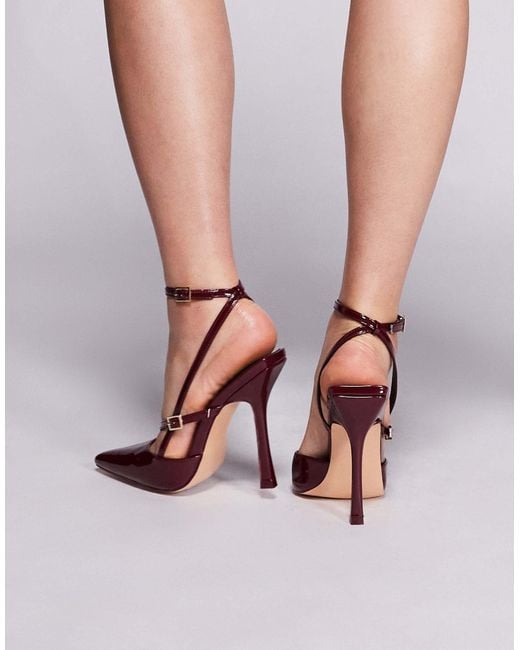 Public Desire Pink Idol Pointed Toe Heeled Shoes