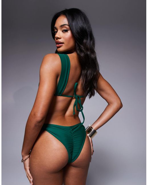 Moda Minx Green Bikini Top With Shell Detail