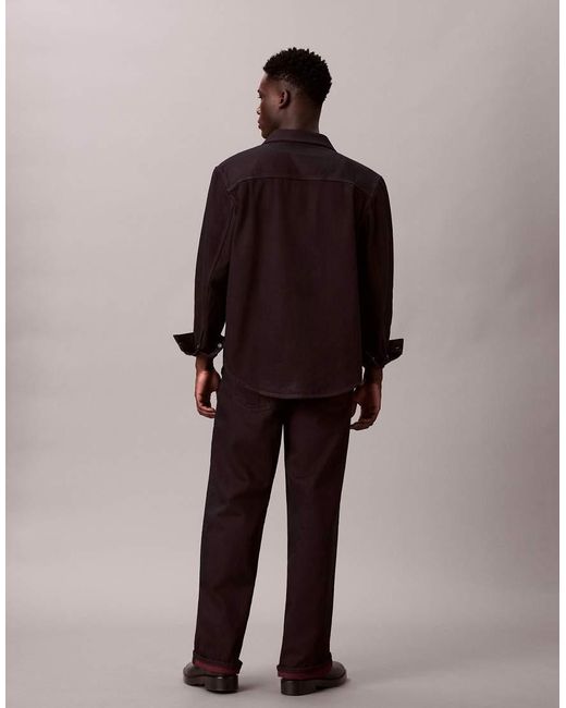 Calvin Klein Red baggy Wide Leg Jeans for men